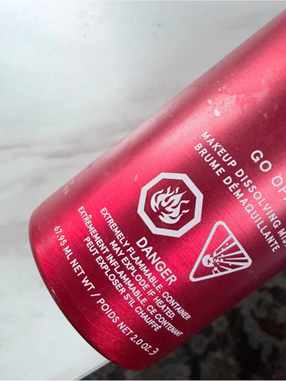 ONE/SIZE Go Off Makeup Dissolving Mist — Red